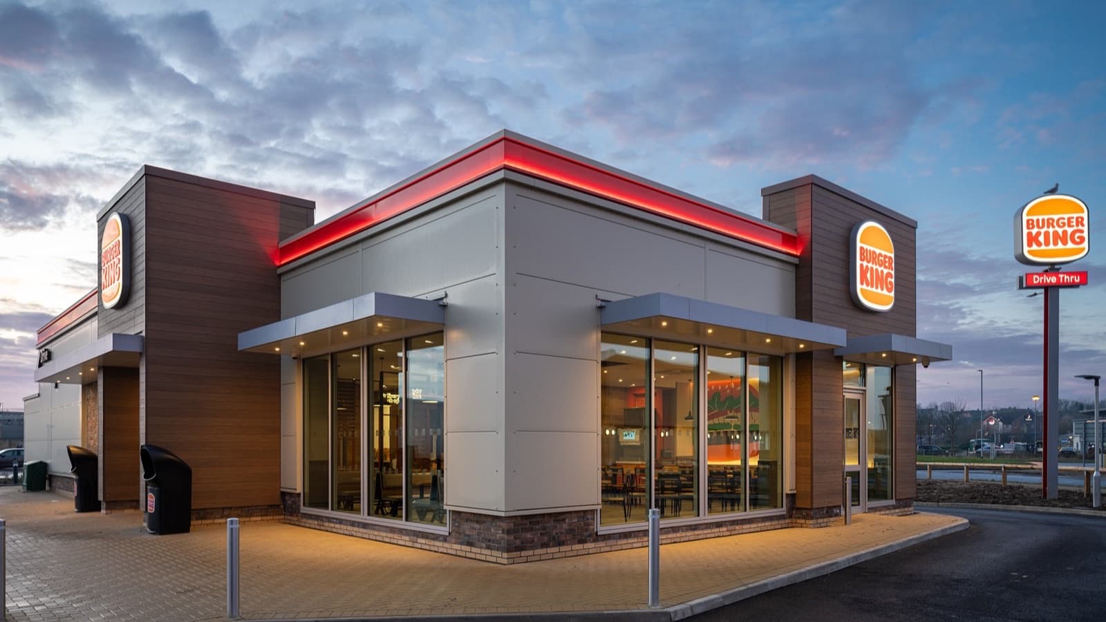 The exterior of a Burger King restaurant
