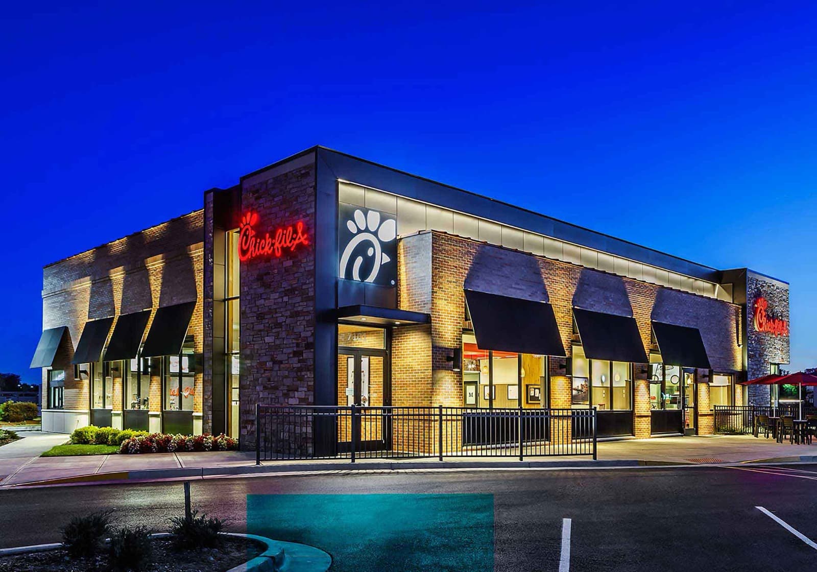 The exterior of Chick-fil-A