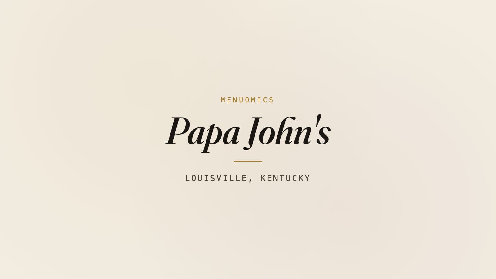 The exterior of a Papa John's